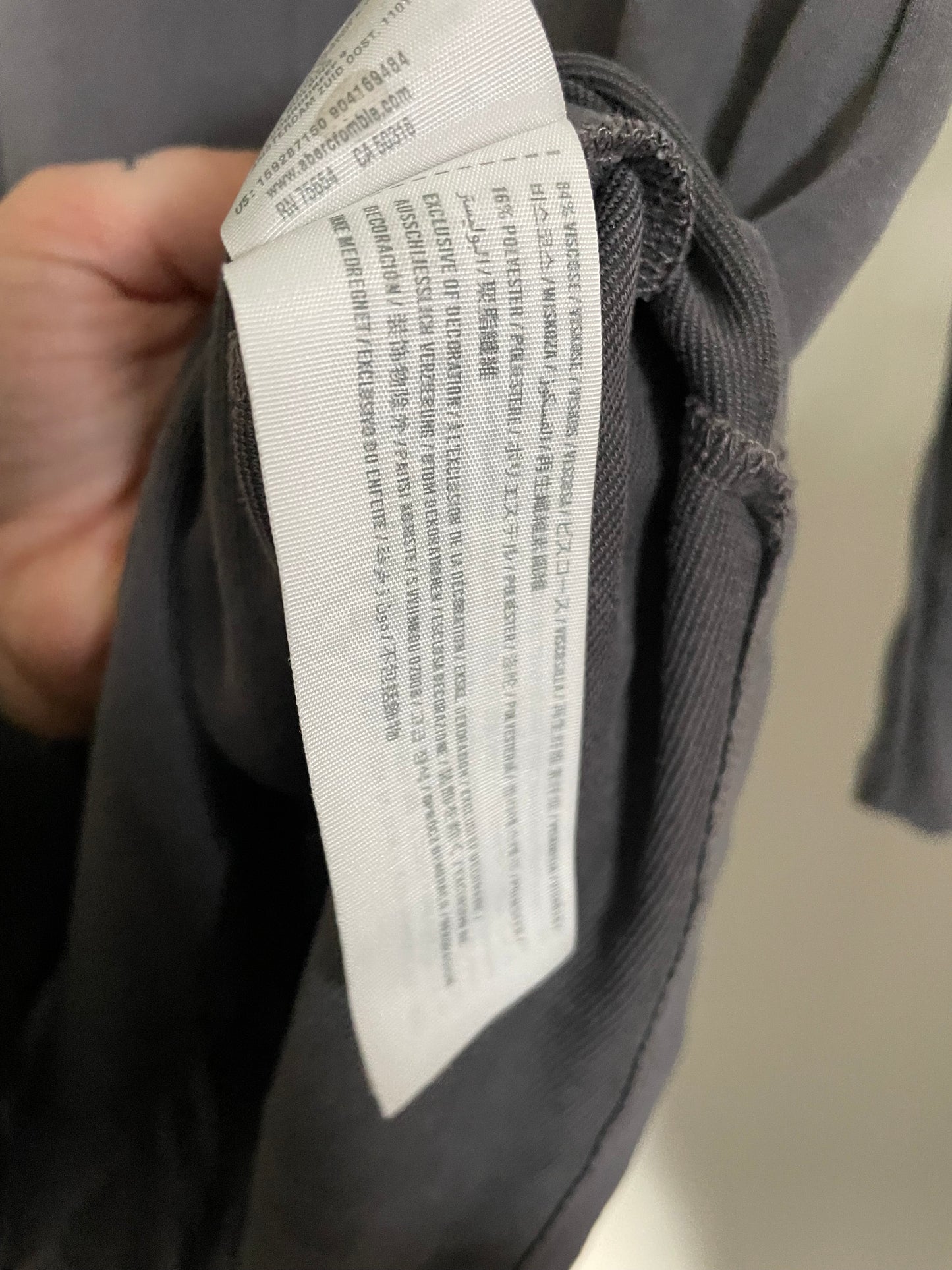 Abercrombie & Fitch Gray Long Sleeve Shirt Dress Size XS