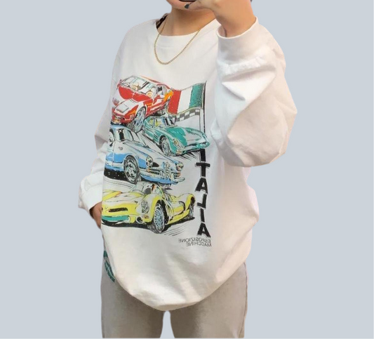 Brandy Melville Long Sleeve Racing Tee One Size