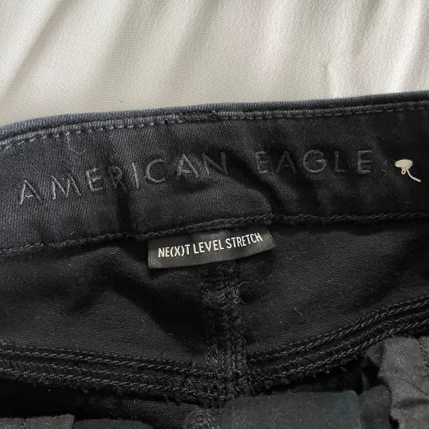 American Eagle Next Level Stretch Black Denim Shorts Size 2