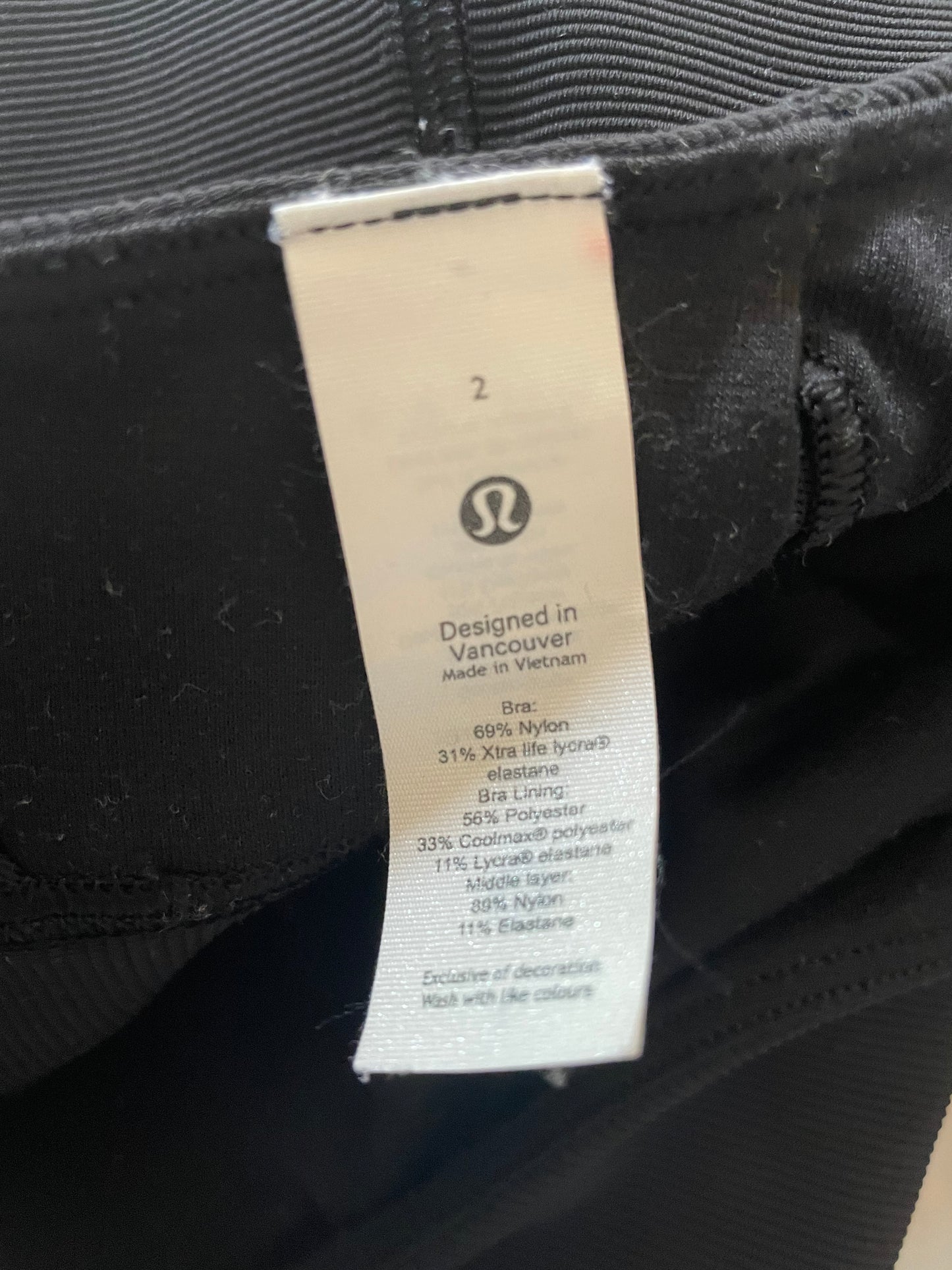 Lululemon High Neck Energy Bra Size 2