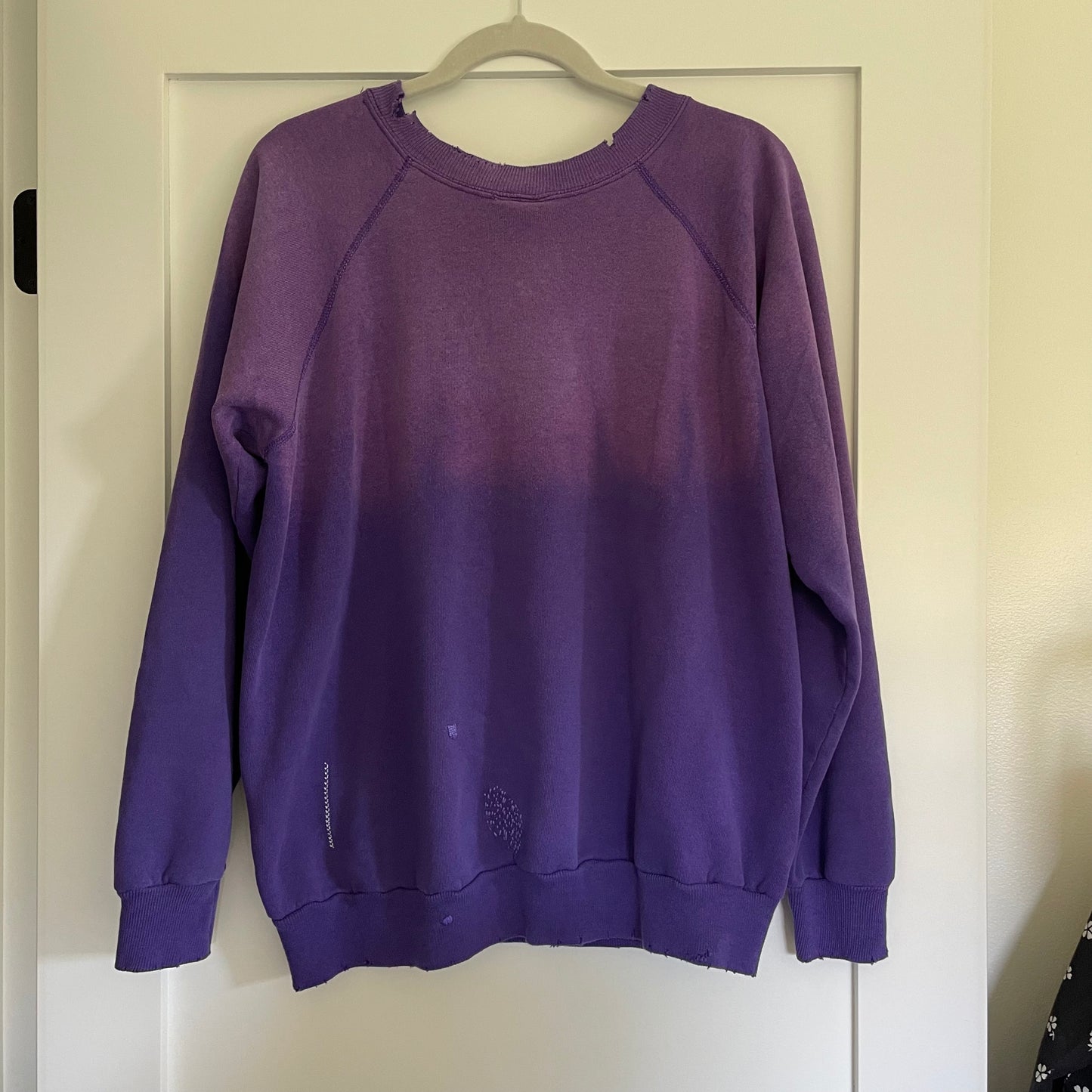 I Stole My Boyfriends Shirt Distressed Purple Crewneck Size Small