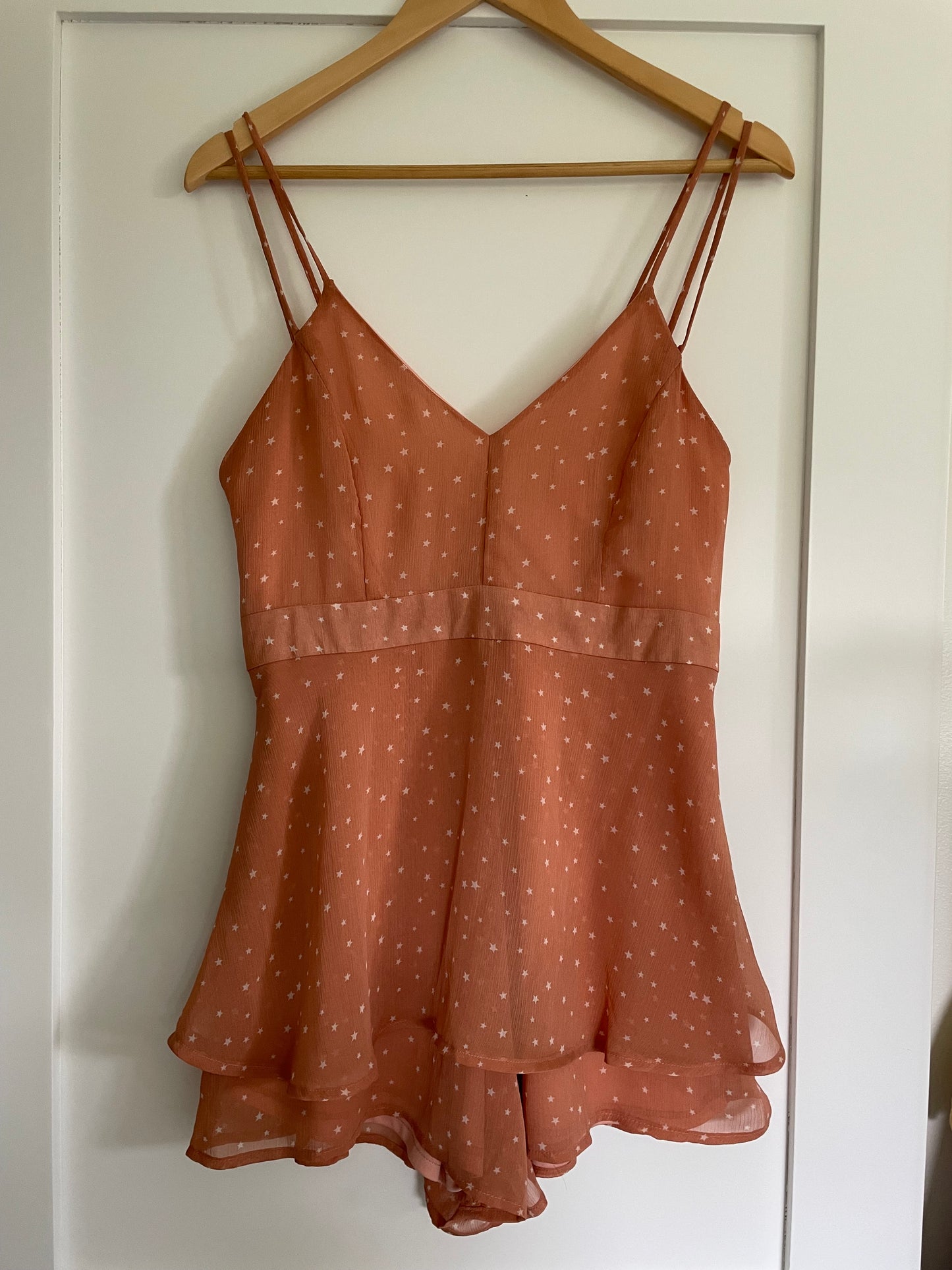 Altar’d State Peach Star Romper Size Medium