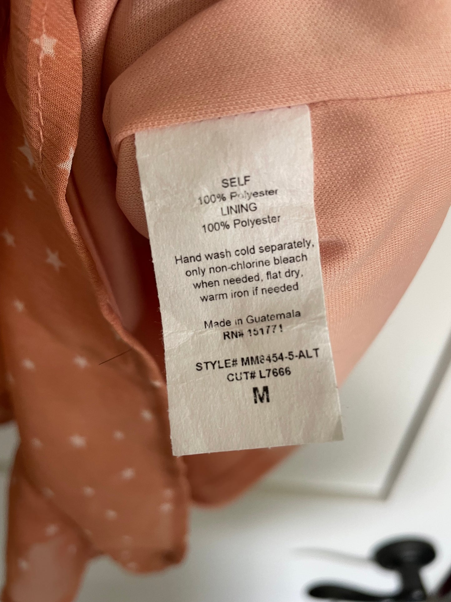 Altar’d State Peach Star Romper Size Medium