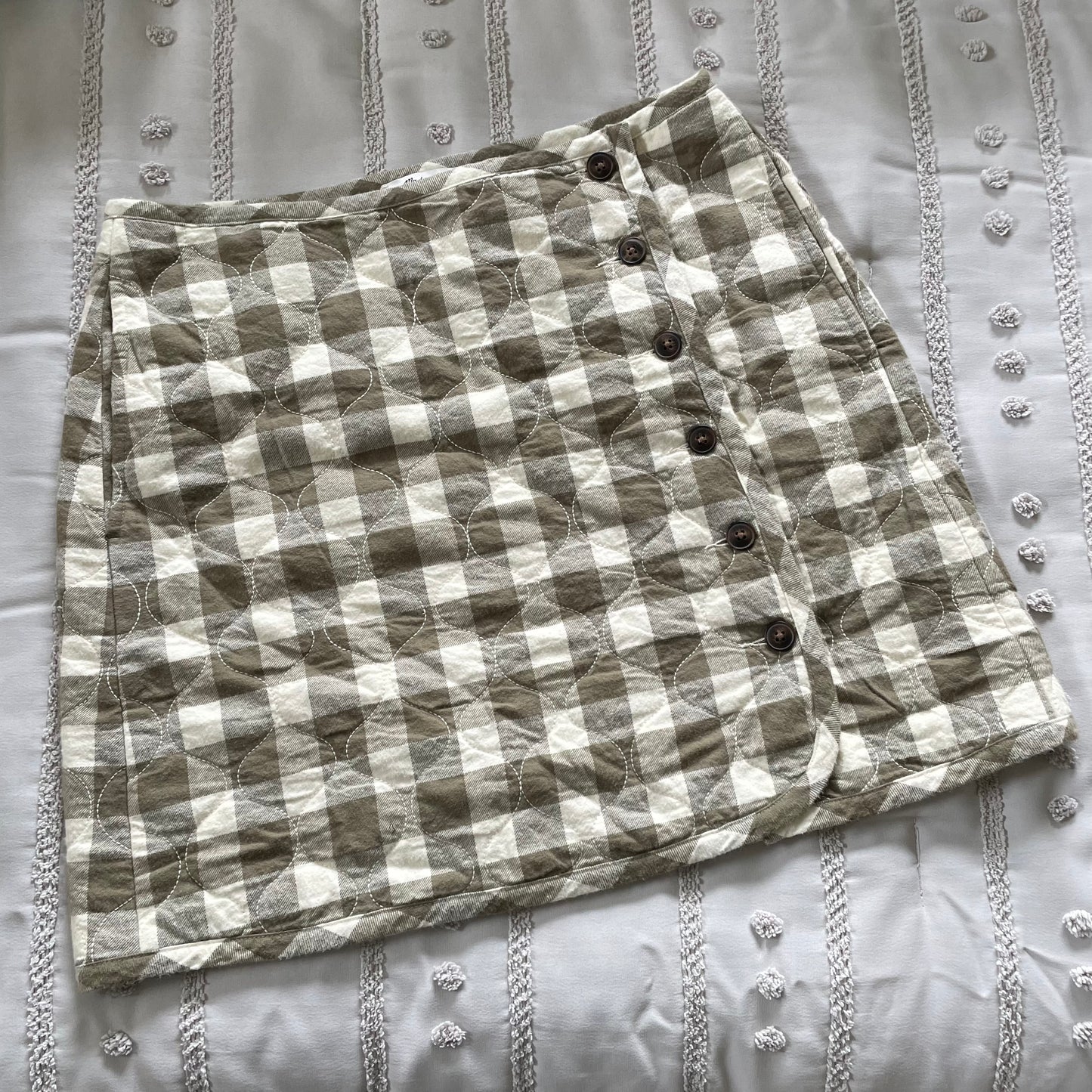Madewell Quilted Flannel Skirt Size 8
