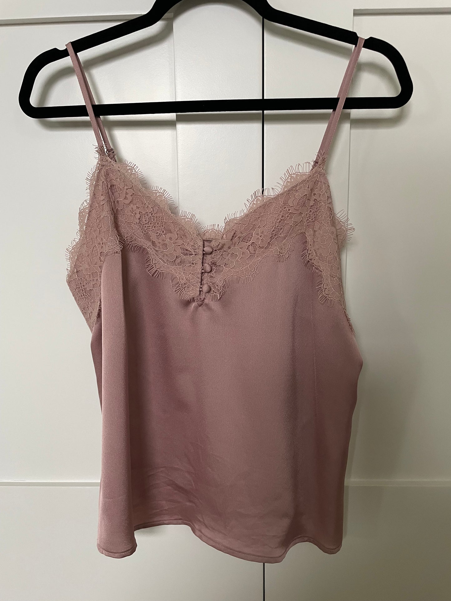 Abercrombie & Fitch Satin Cami in Dusty Pink Size Medium
