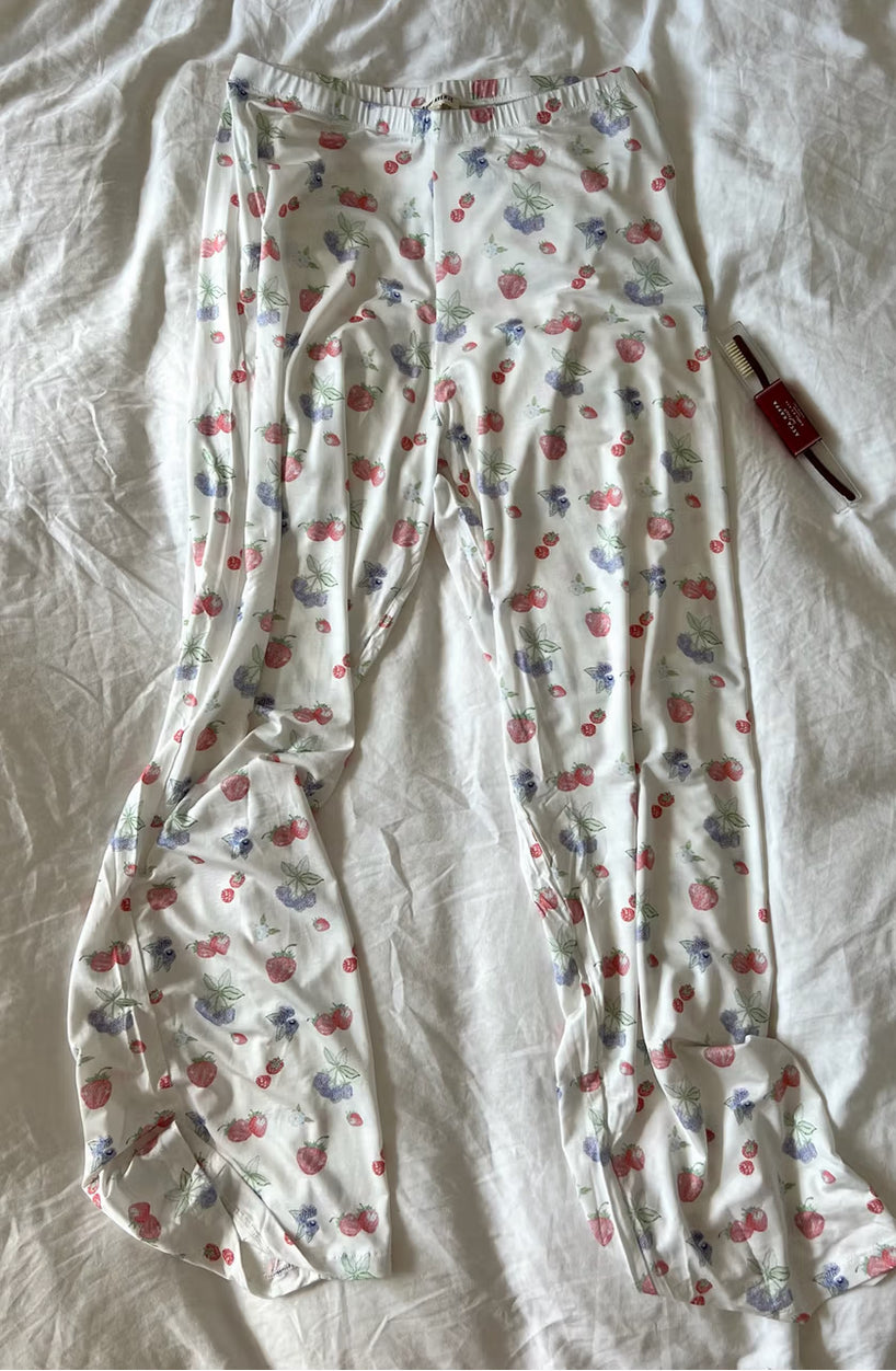 Djerf Avenue Go Slow PJ Pants in Summer Berries Size XL