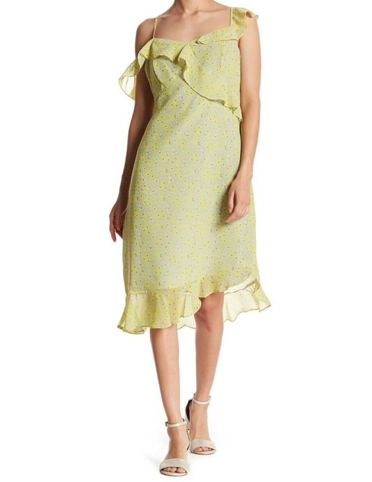 Nanette Lepore Y2K Asymmetrical Floral Dress Size 12