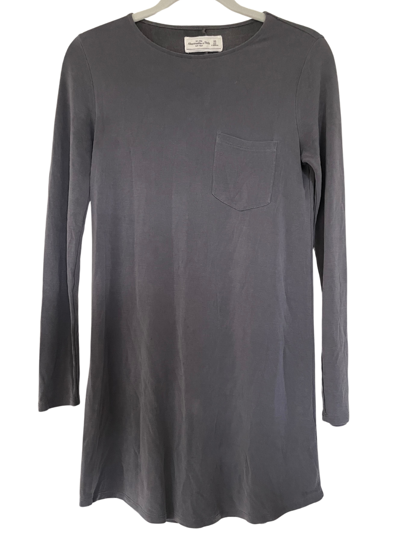 Abercrombie & Fitch Gray Long Sleeve Shirt Dress Size XS