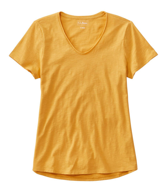 LL Bean Organic Cotton Tee in Goldenrod Size XS