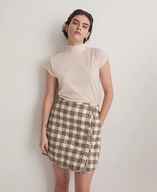 Madewell Quilted Flannel Skirt Size 8
