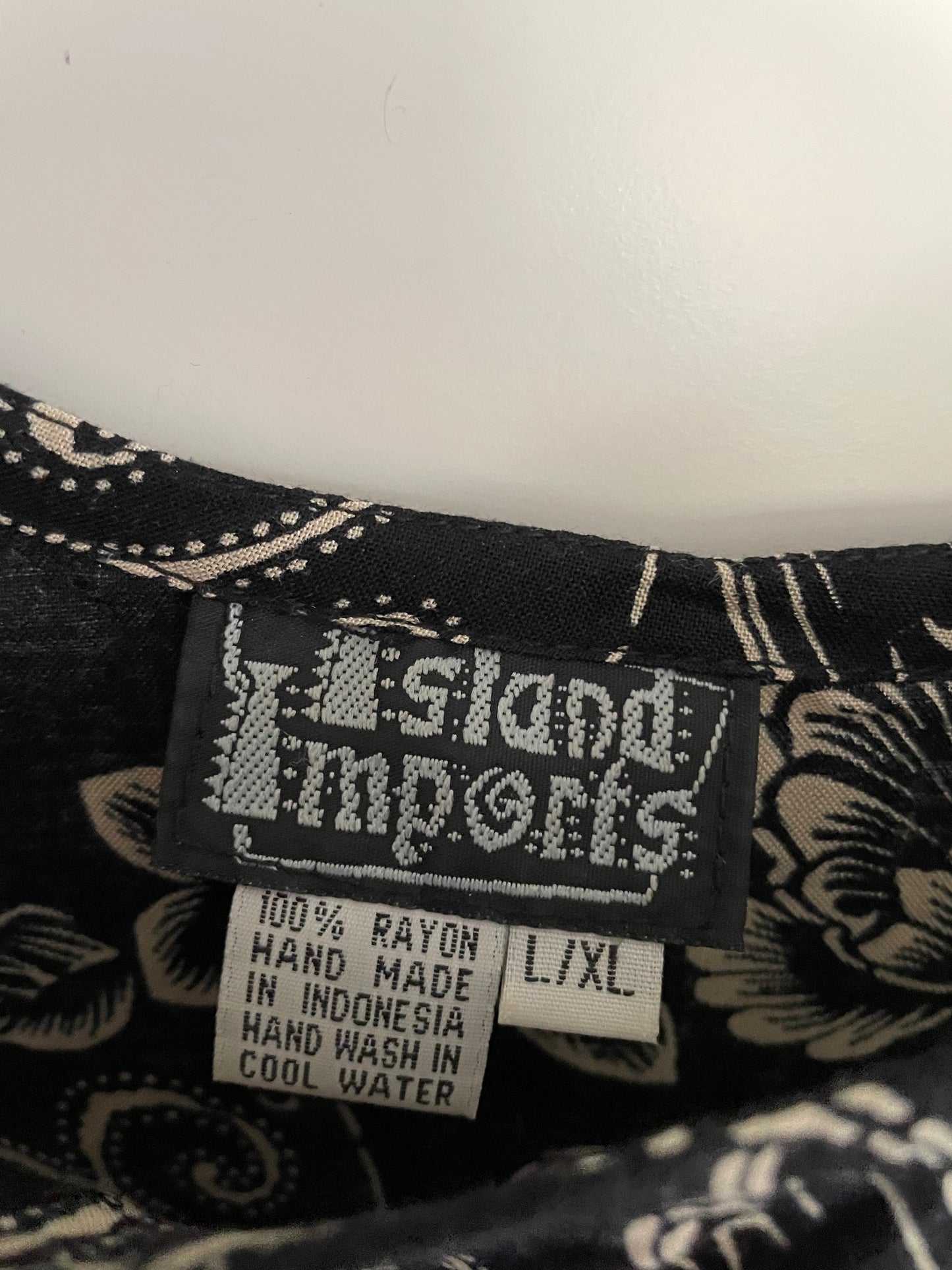 Island Imports Black Butterfly Print Midi Dress Size L/XL