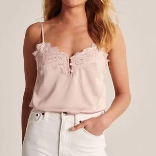 Abercrombie & Fitch Satin Cami in Dusty Pink Size Medium