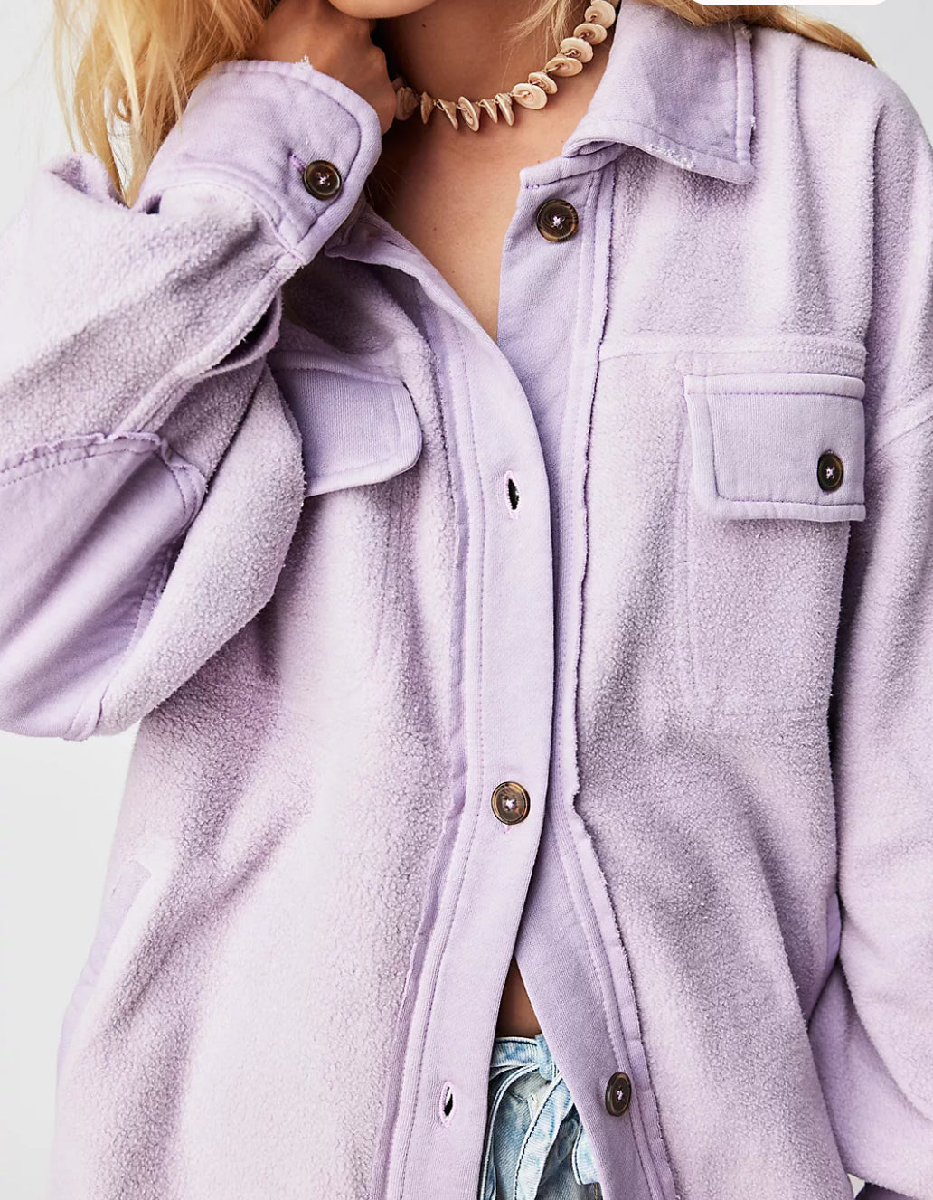 Free People Lavender Ruby Jacket Size Small