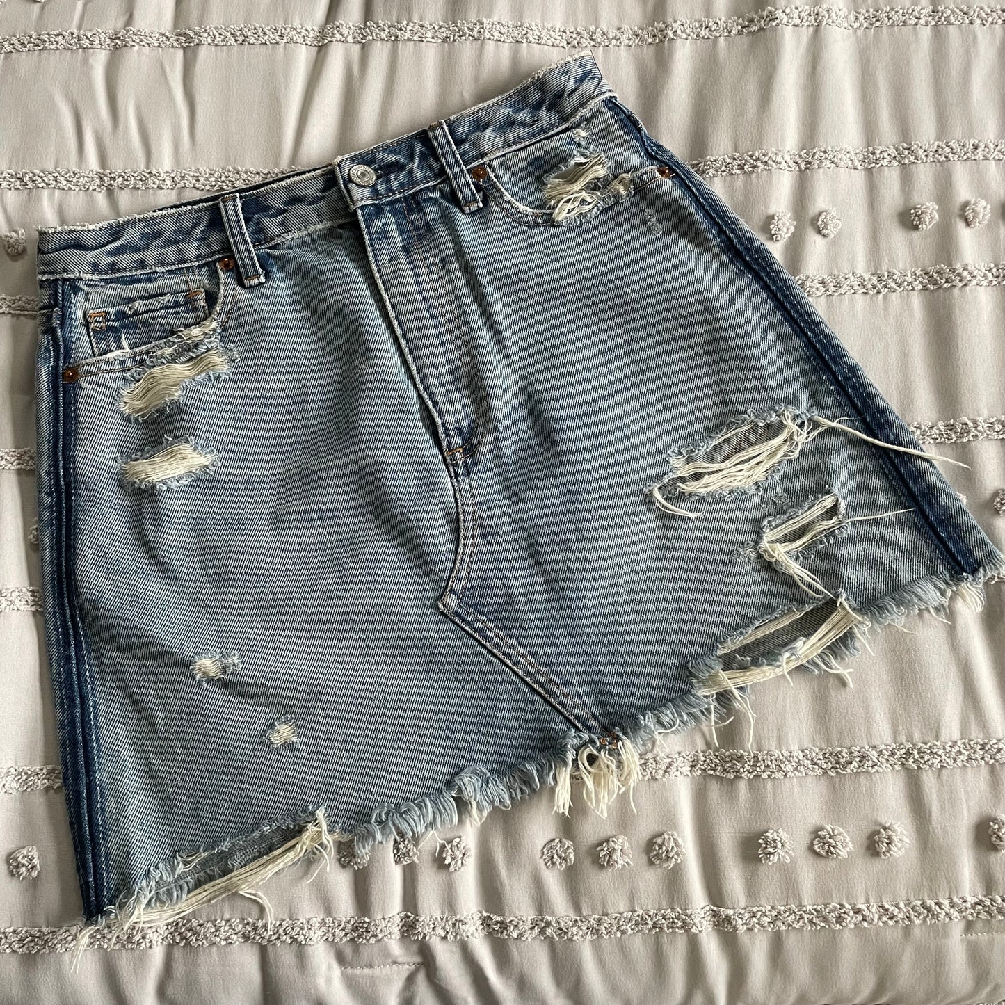 Abercrombie & Fitch Zoe Natural Rise Vintage A-Line Denim Skirt Size 28/6