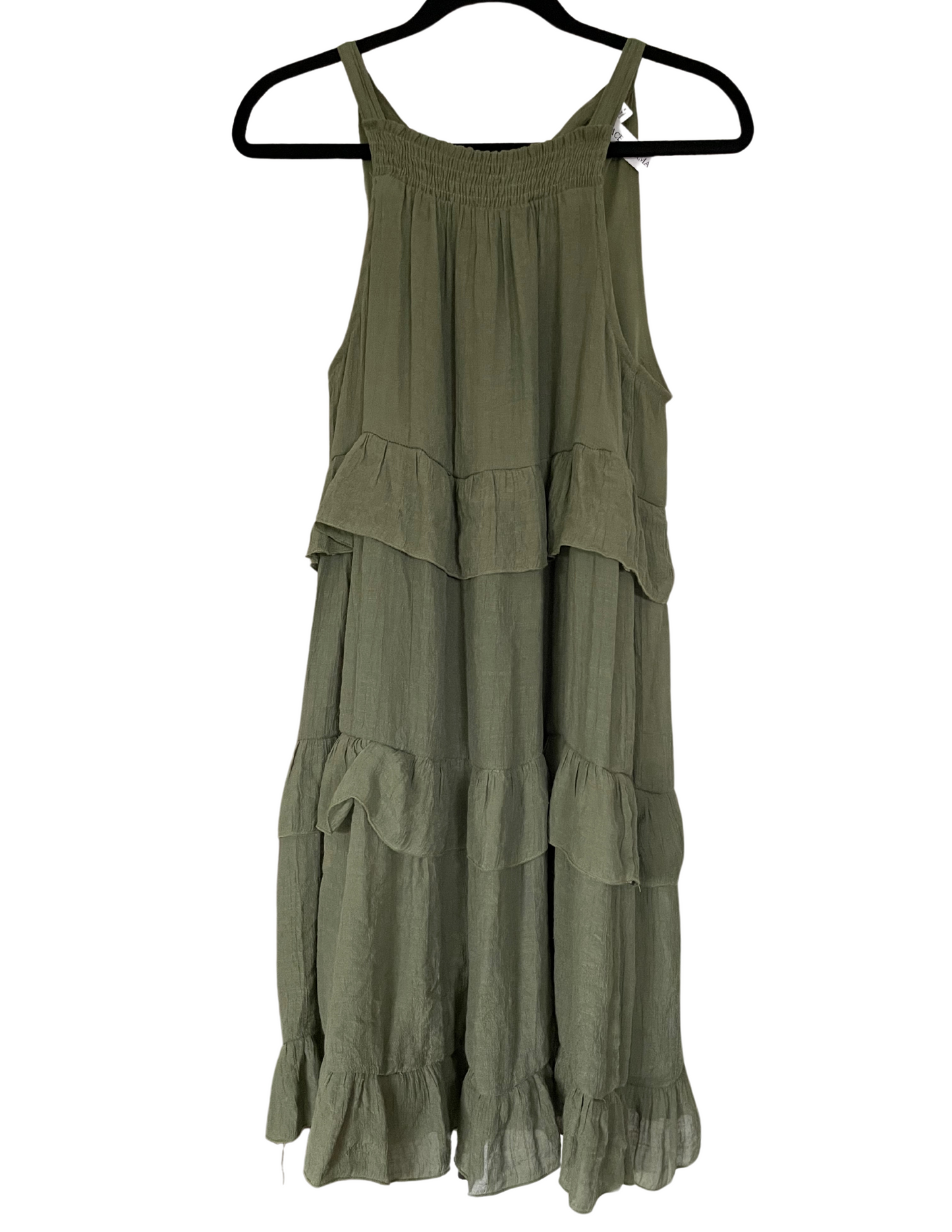 Grace + Karma Olive Green High Neck Dress Size Medium