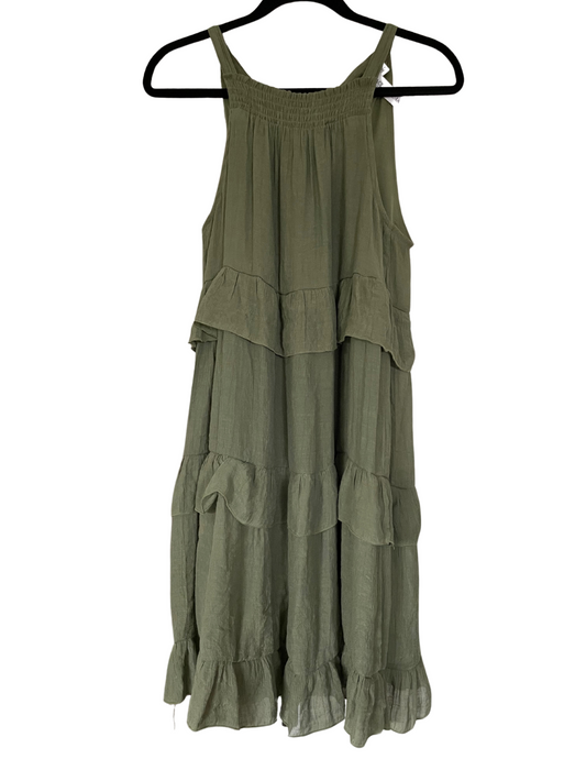 Grace + Karma Olive Green High Neck Dress Size Medium