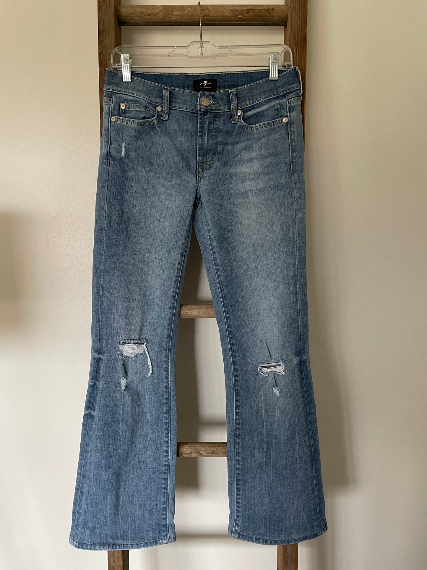 7 For All Mankind Distressed Original Bootcut Jeans Size 27