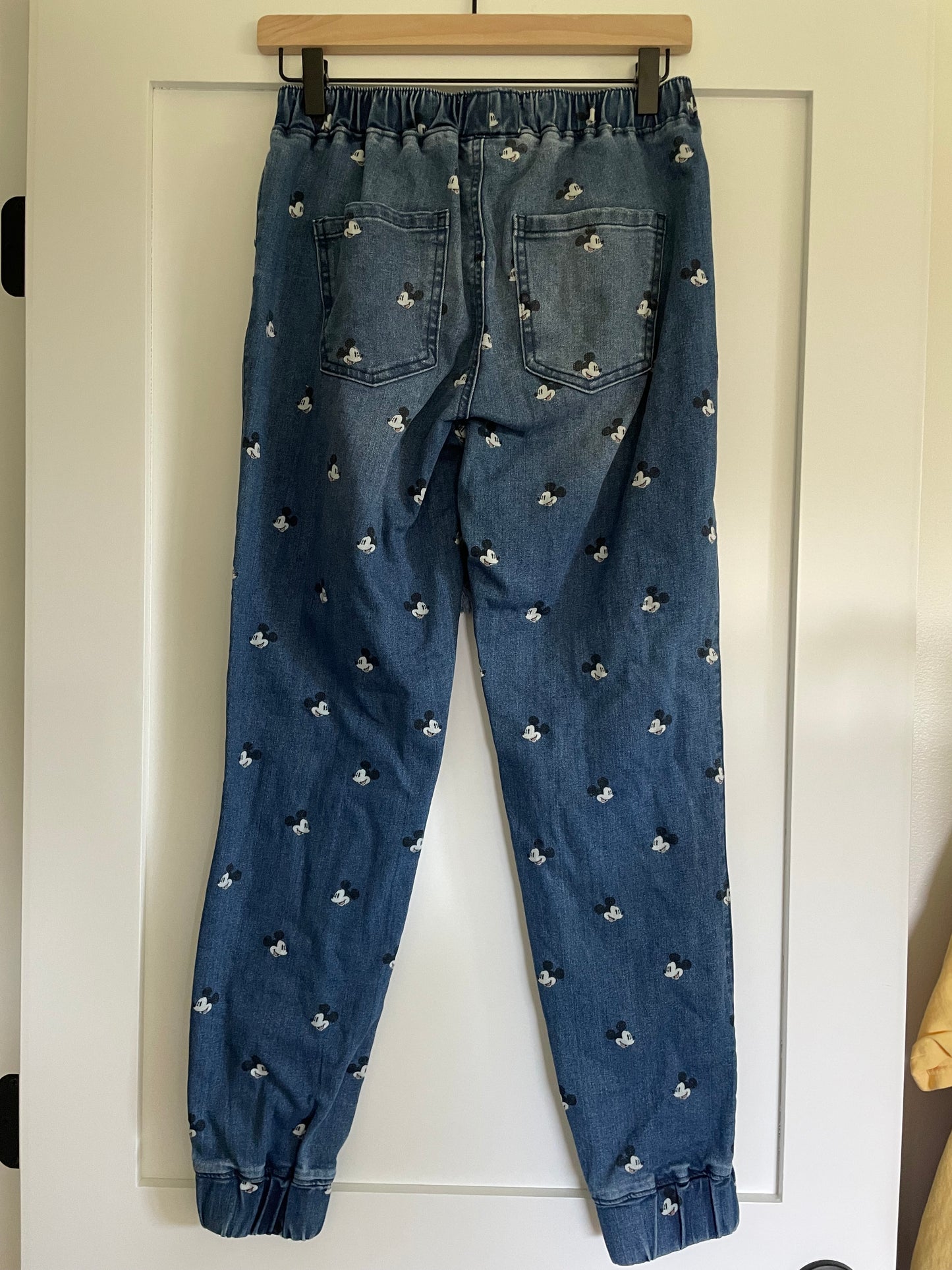 Disney Parks Mickey Mouse Denim Joggers Size M