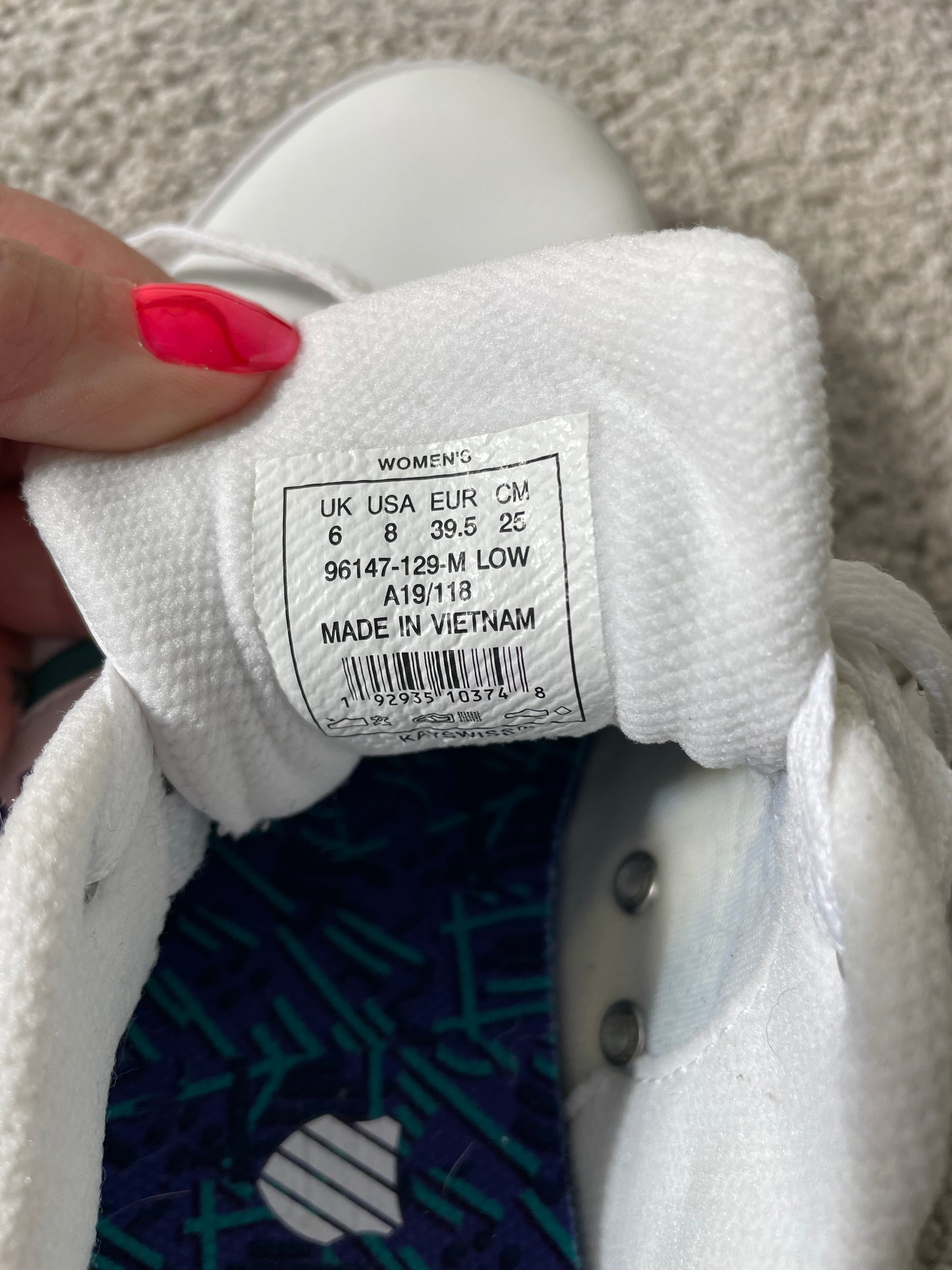 K Swiss White Sneakers Women’s 8