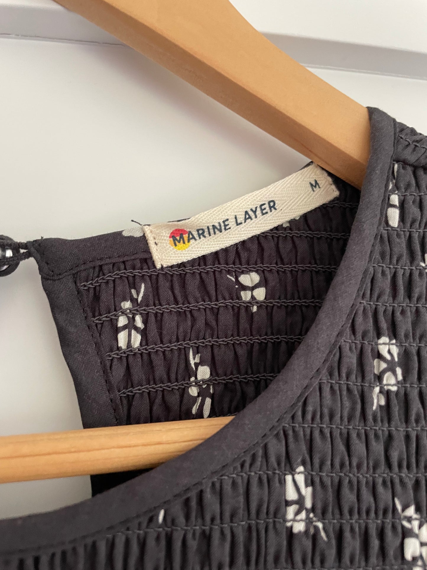 Marine Layer Gabrielle Smocked Top Size Medium