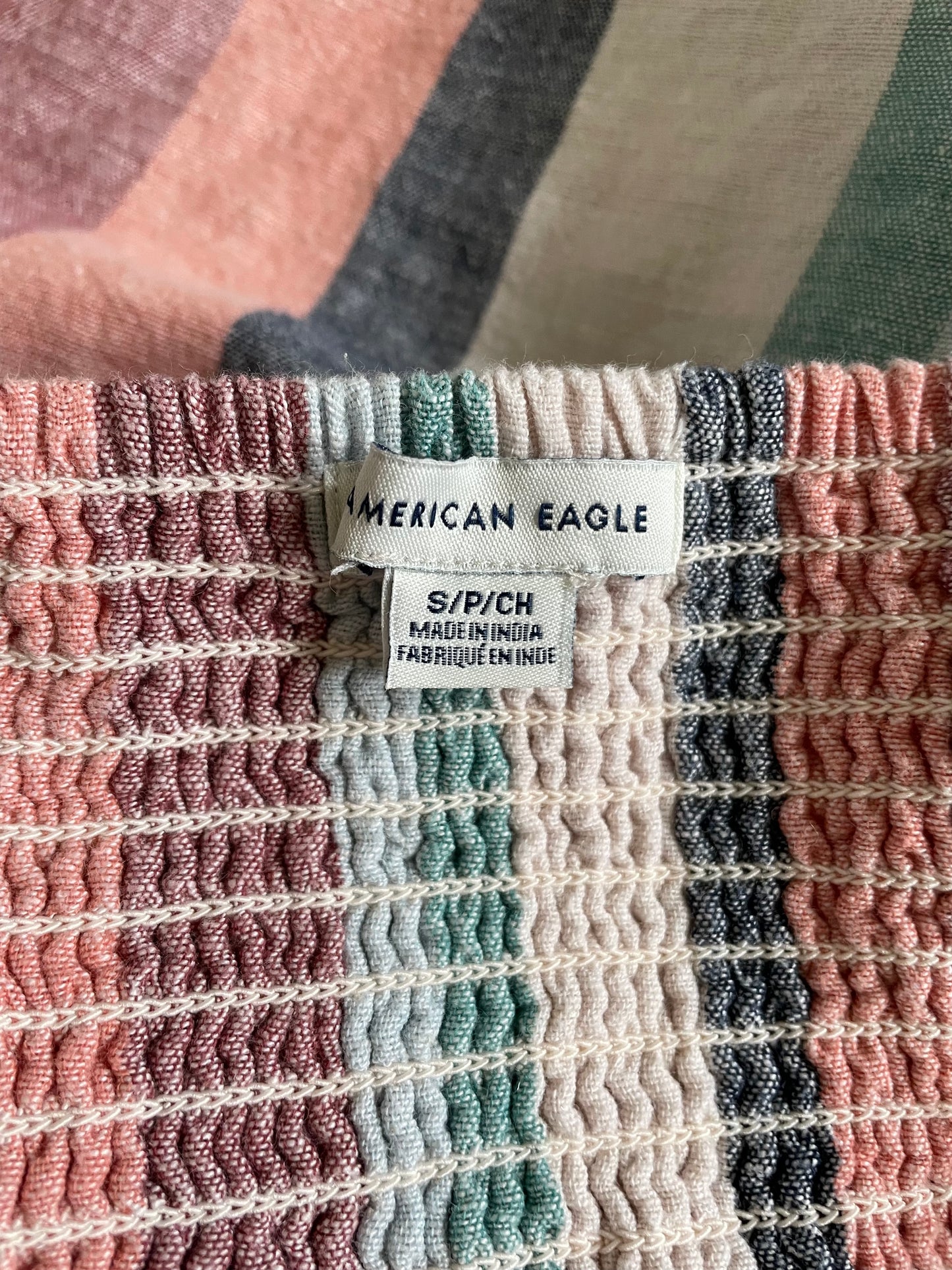 American Eagle Serape Striped Halter Dress Size Small