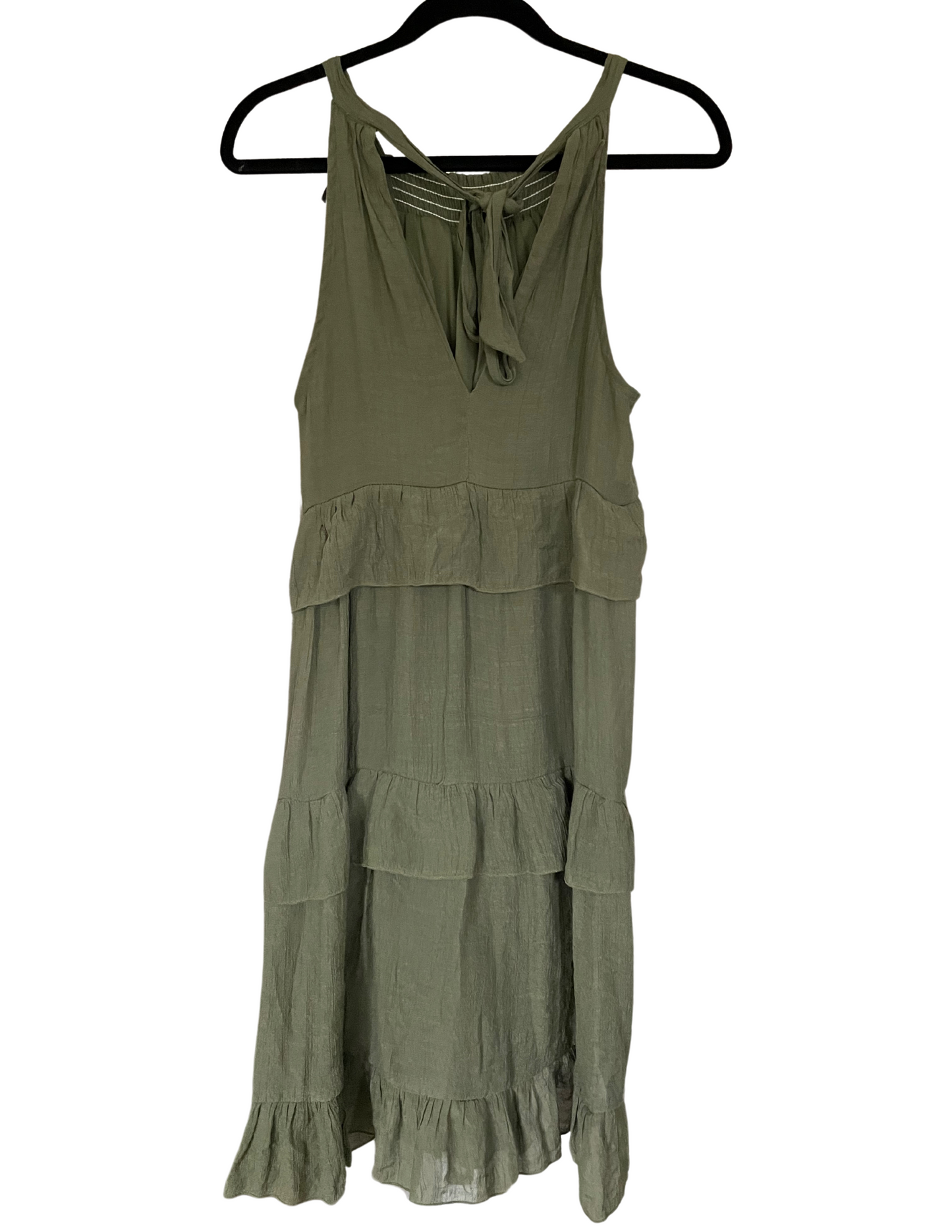 Grace + Karma Olive Green High Neck Dress Size Medium