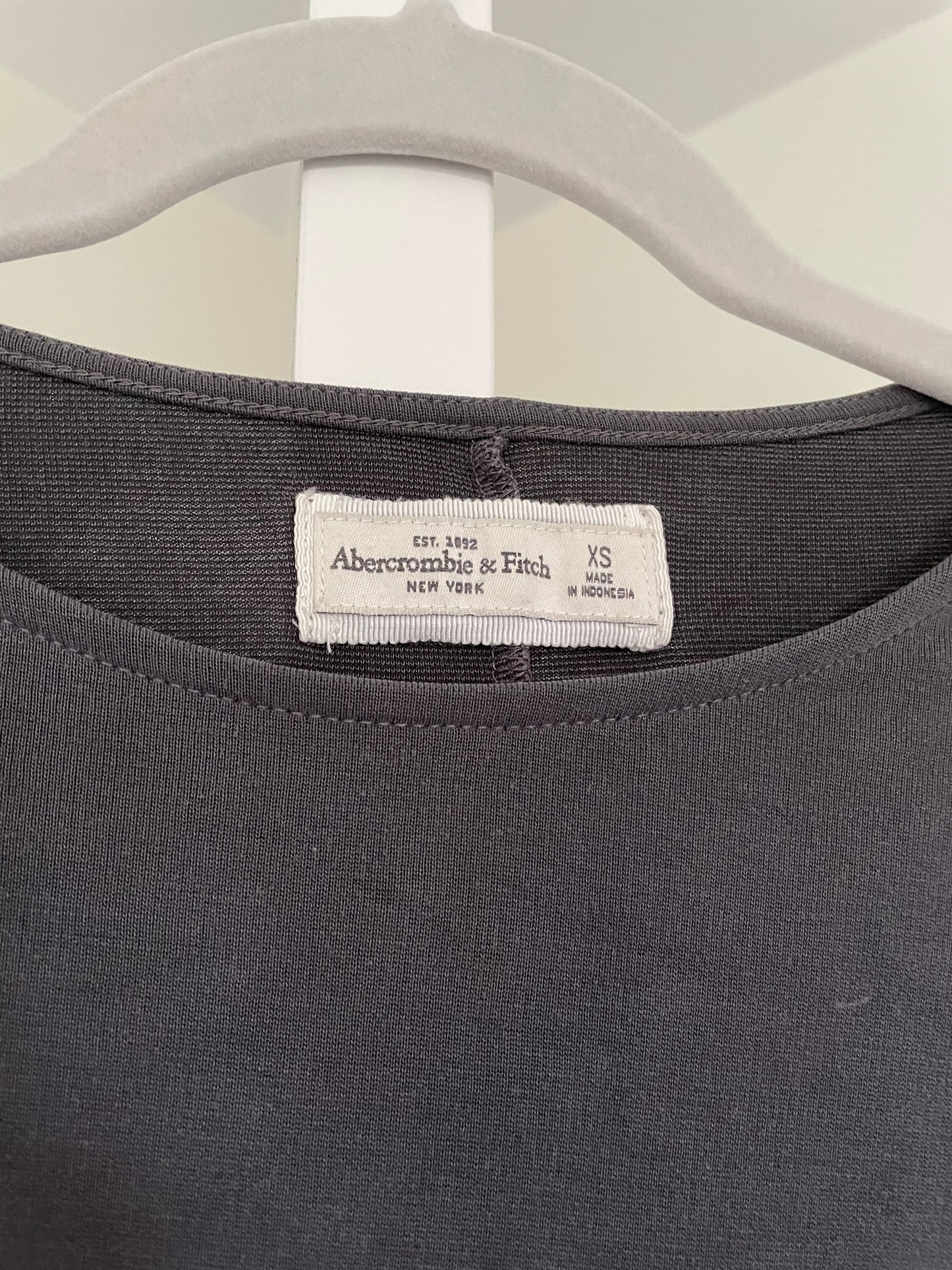 Abercrombie & Fitch Gray Long Sleeve Shirt Dress Size XS