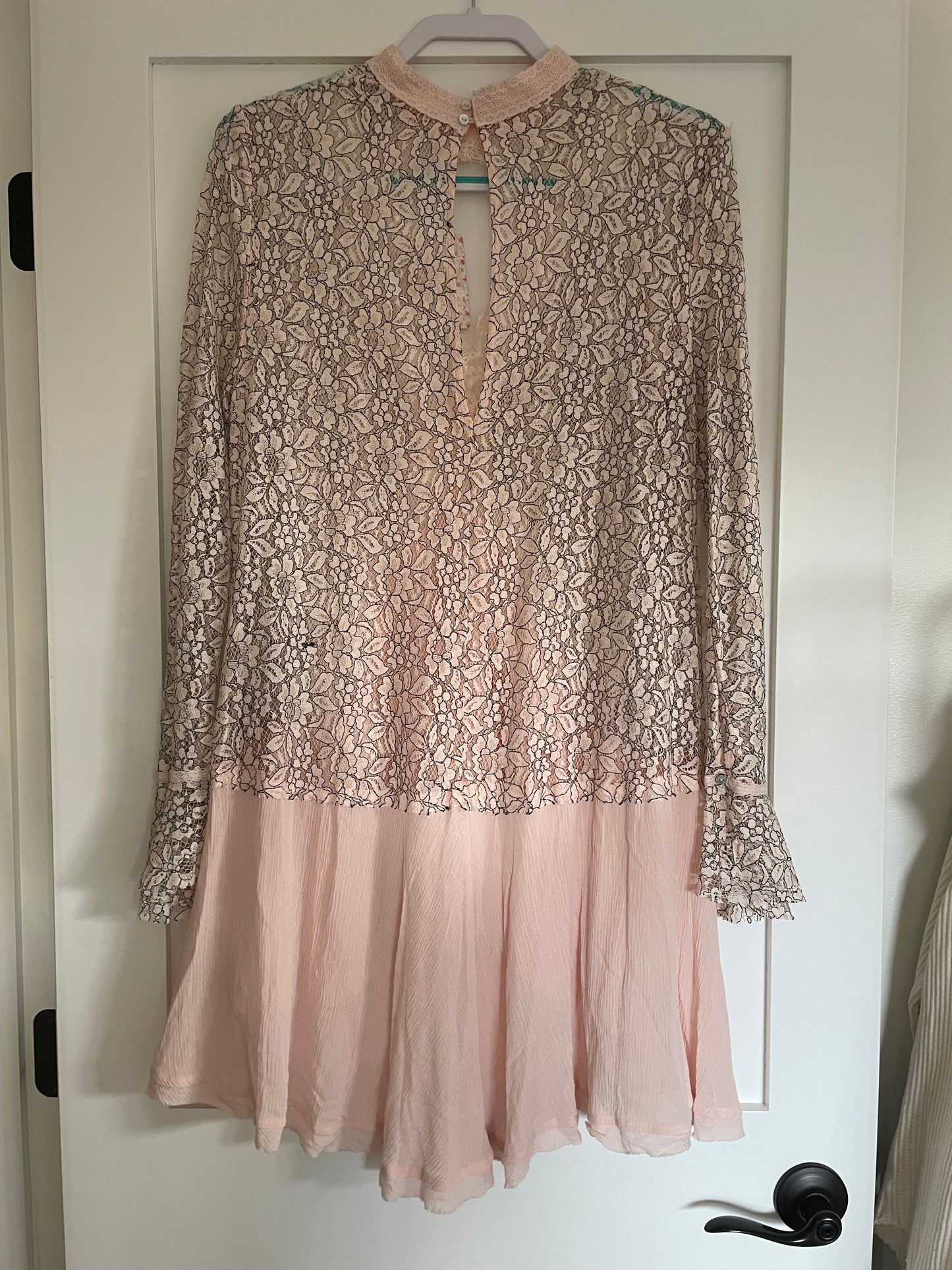 Free People Tell Tale Heart Tunic in Pearl Size Large
