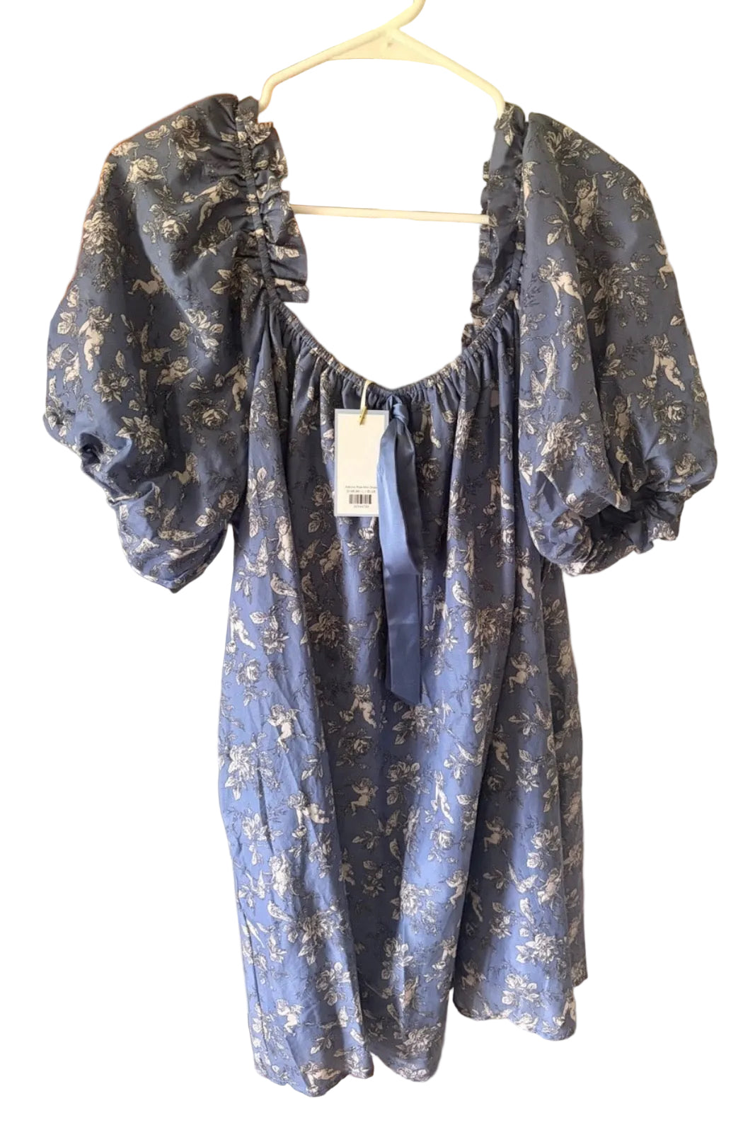 Savannah Taylor Adeline Toile Babydoll Mini Dress Size Large